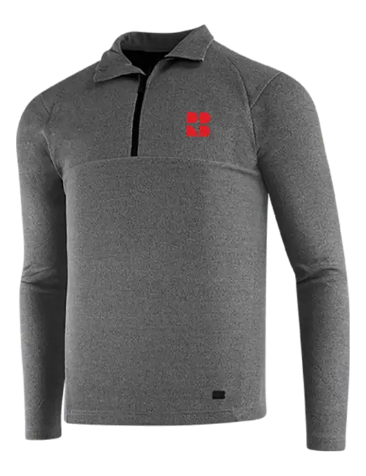 OGIO Dark Grey Heather Transition 1/4 Zip Pullover w/RB Logo