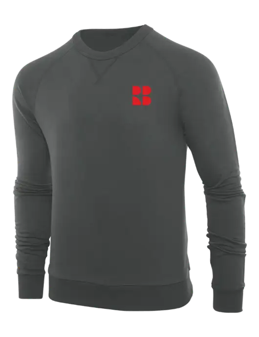 Allmade Charcoal Grey Organic French Terry Crewneck Sweatshirt w/RB Logo