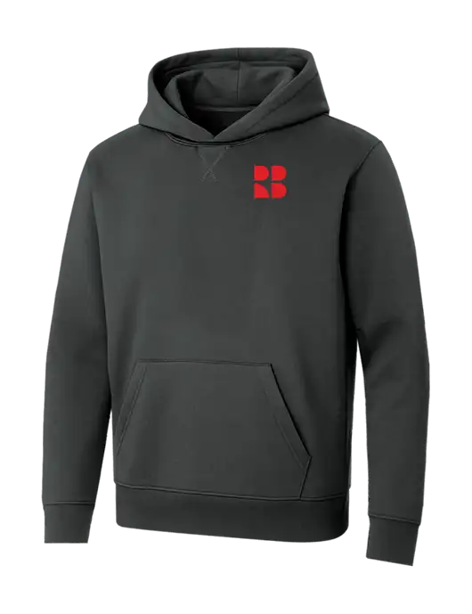 Allmade Charcoal Grey Organic French Terry Pullover Hoodie w/RB Logo