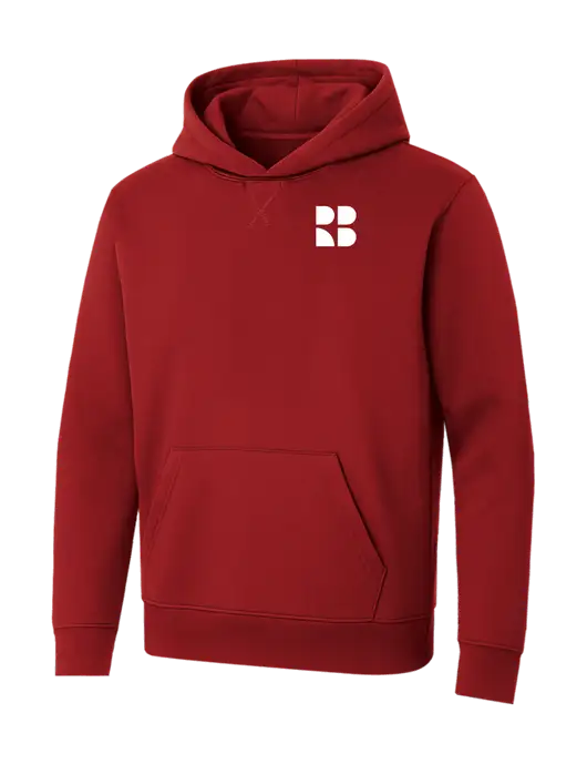 Allmade Revolution Red Organic French Terry Pullover Hoodie w/RB Logo