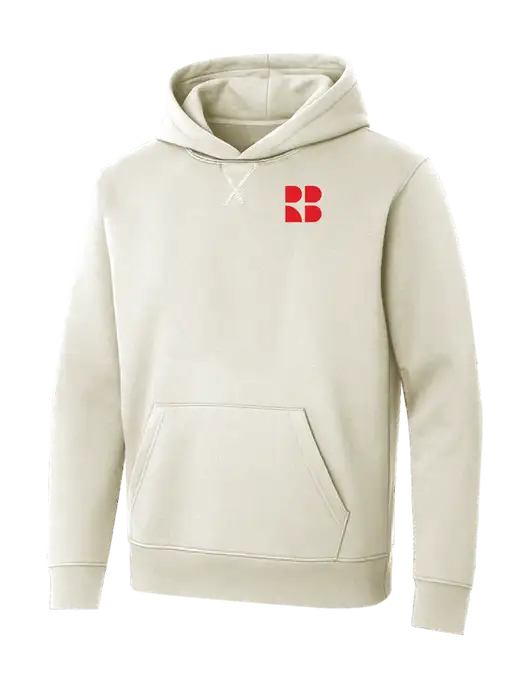 Allmade White Sand Organic French Terry Pullover Hoodie w/RB Logo