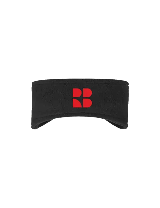 Black Stretch Fleece Headband w/RB Logo