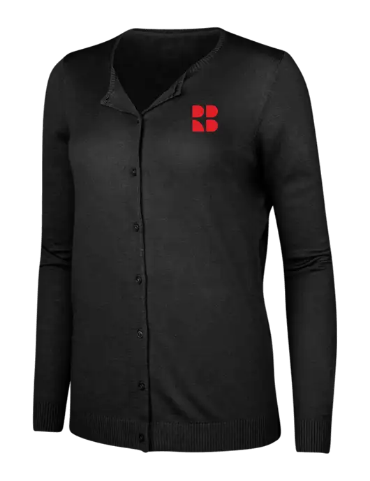 Black Womens Cardigan Sweater w/RB Logo