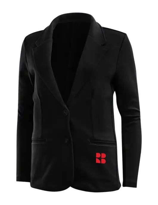 Black Womens Knit Blazer w/RB Logo