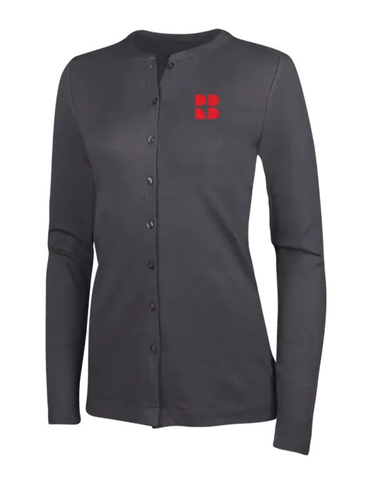 Grey Smoke Womens Concept Stretch Button-Front Cardigan Sweater w/RB Logo