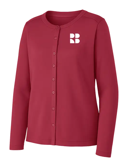 Rich Red Womens Concept Stretch Button-Front Cardigan Sweater w/RB Logo