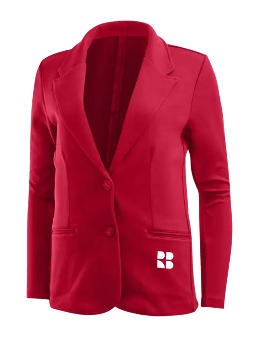 Rich Red Womens Knit Blazer w/RB Logo