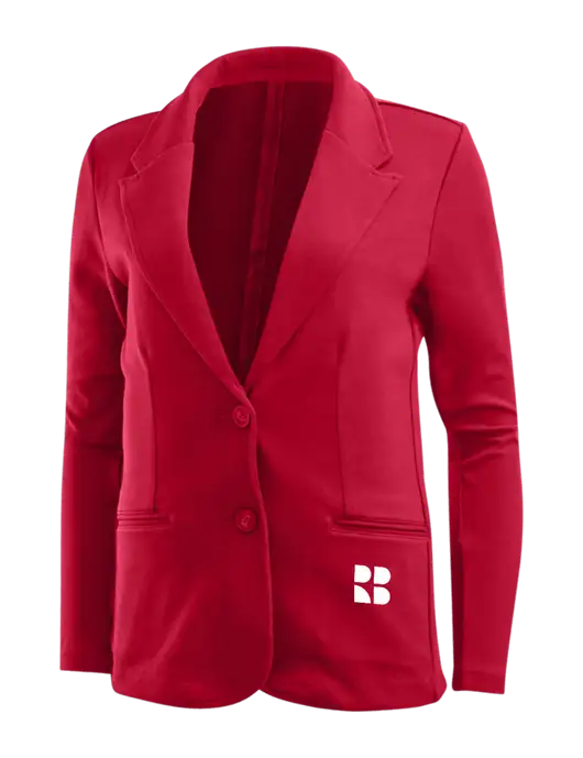 Rich Red Womens Knit Blazer w/RB Logo