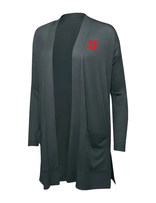 Smoke Grey Womens Concept Long Pocket Cardigan w/RB Logo
