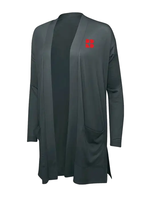 Smoke Grey Womens Concept Long Pocket Cardigan w/RB Logo
