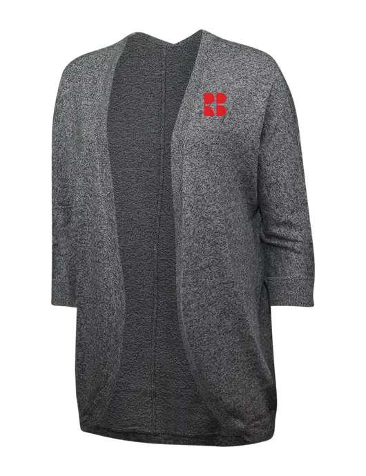 Warm Grey Womens Marled Cocoon Sweater w/RB Logo