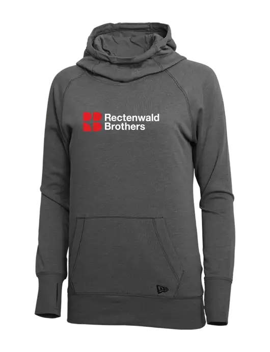 New Era Black Heather Womens Tri-Blend Fleece Pullover Hoodie w/Rectenwald Brothers
