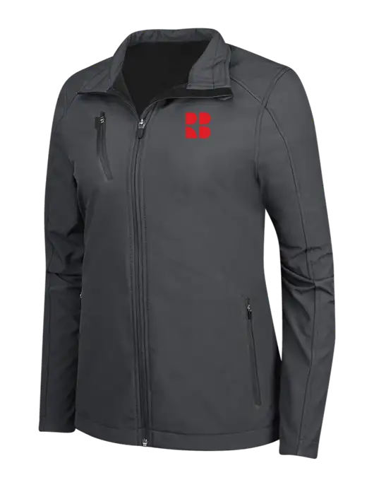 Dark Grey Womens Welded Softshell Jacket w/RB Logo