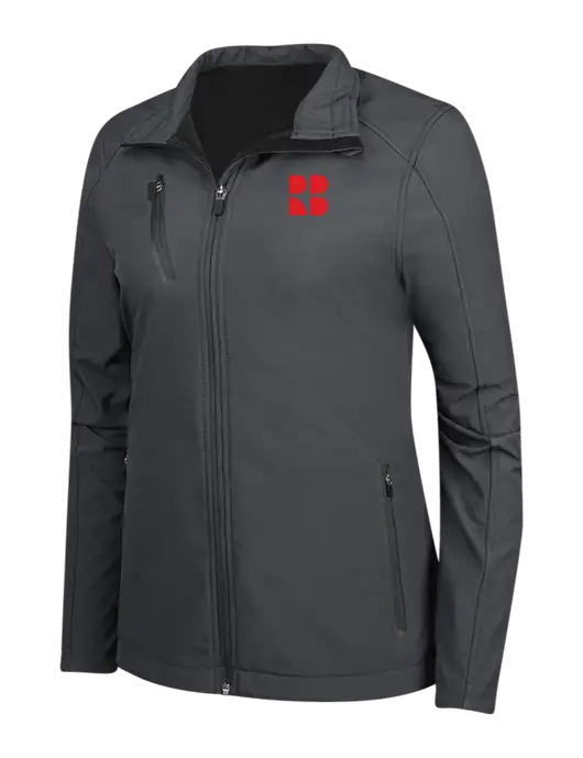 Dark Grey Womens Welded Softshell Jacket w/RB Logo