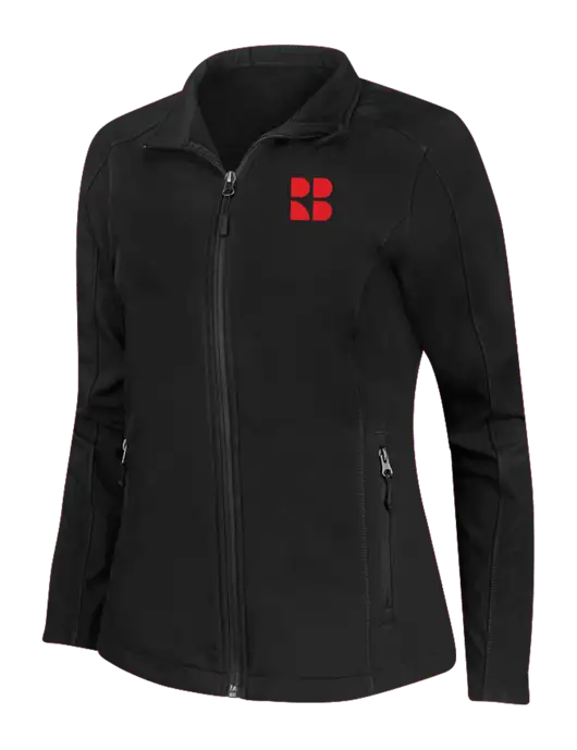 Black Womens Core Soft Shell Jacket w/RB Logo