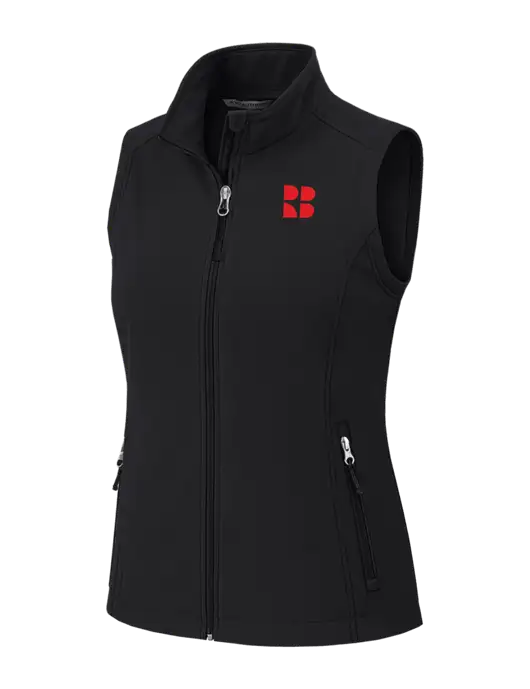 Black Womens Core Soft Shell Vest w/RB Logo