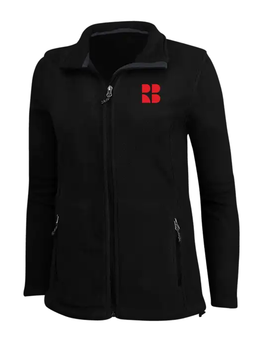 Womens Black Fleece Jacket w/RB Logo