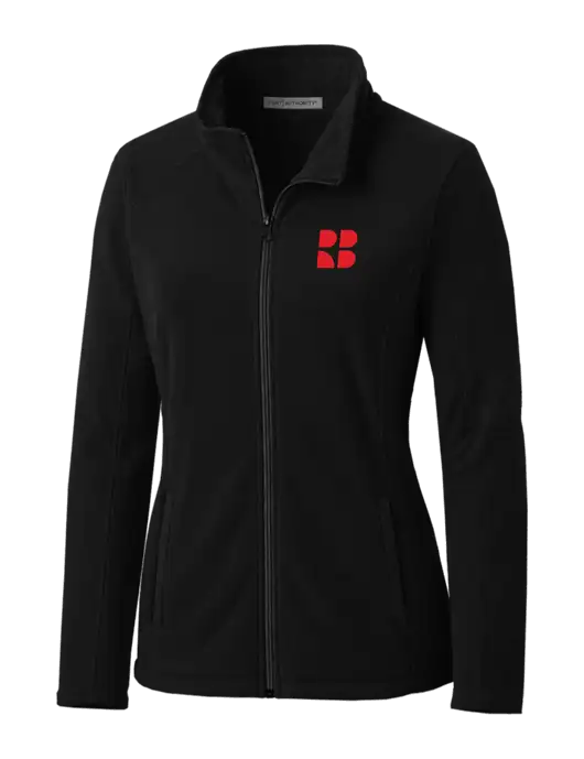 Black Womens Microfleece Jacket w/RB Logo
