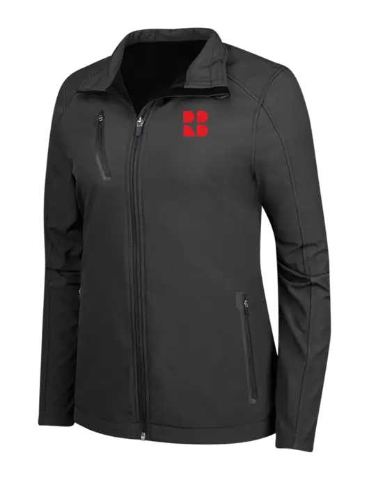 Black Womens Welded Softshell Jacket w/RB Logo