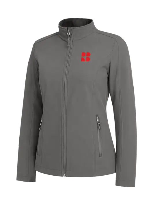 Medium Grey Womens Core Soft Shell Jacket w/RB Logo
