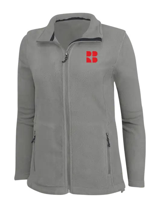 Womens Medium Grey Fleece Jacket w/RB Logo