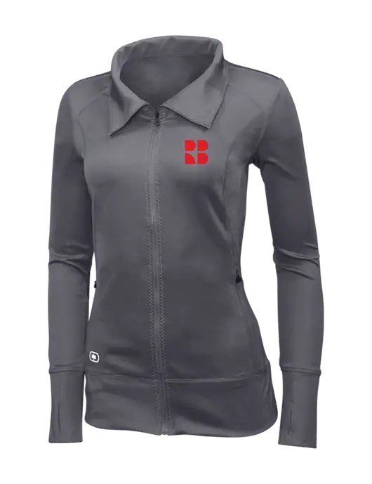 OGIO Dark Grey Womens Endurance Fulcrum Full-Zip w/RB Logo