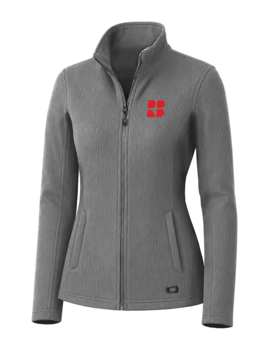 OGIO Medium Grey Womens Grit Fleece Jacket w/RB Logo