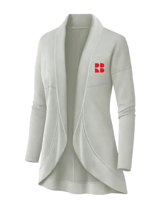 OGIO Ivory Snow Womens Luuma Cocoon Fleece w/RB Logo