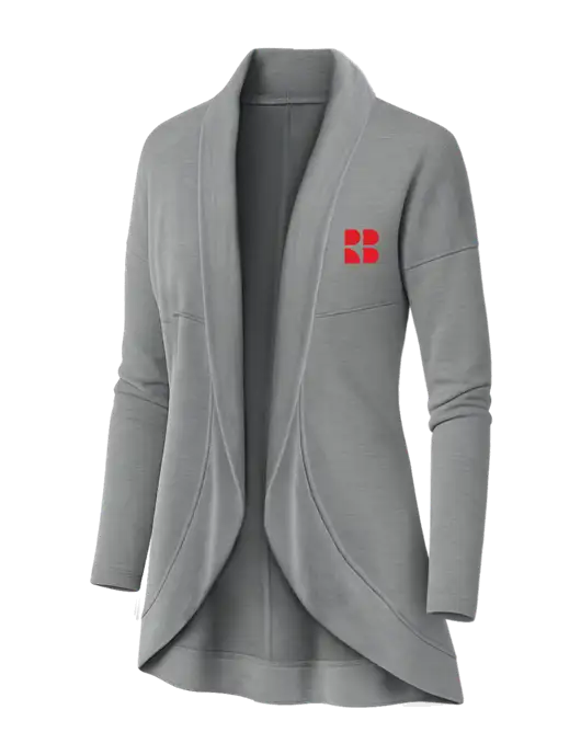 OGIO Light Grey Heather Womens Luuma Cocoon Fleece w/RB Logo