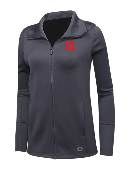 OGIO Dark Grey Womens Endurance Modern Performance Full-Zip w/RB Logo