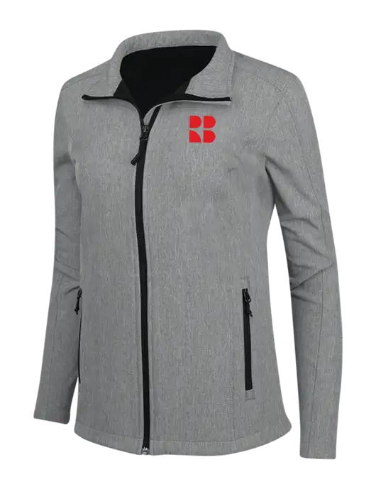 Medium Grey Heather Womens Core Soft Shell Jacket w/RB Logo