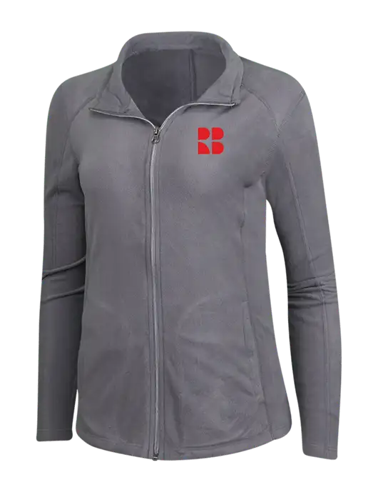 Medium Grey Womens Microfleece Jacket w/RB Logo