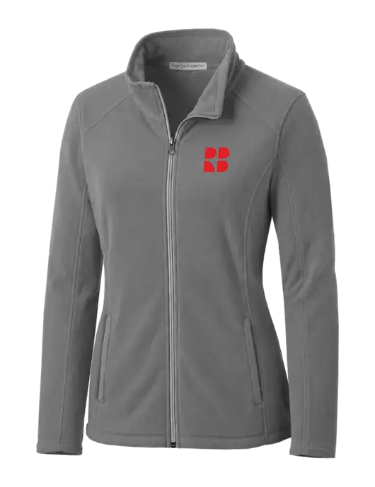 Medium Grey Womens Microfleece Jacket w/RB Logo