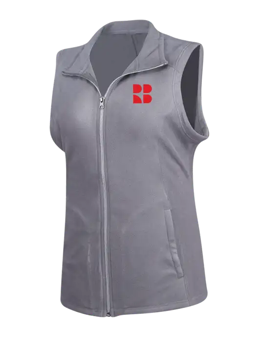 Medium Grey Womens Microfleece Vest w/RB Logo