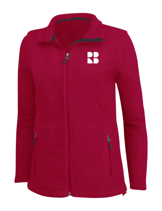 Womens Red Fleece Jacket w/RB Logo