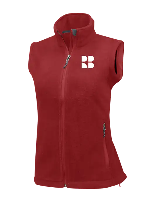 Red Womens Fleece Vest w/RB Logo