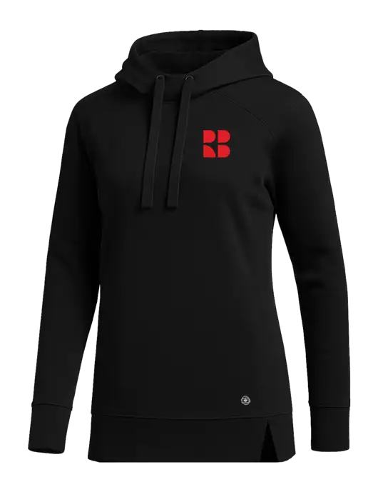 OGIO Black Womens Luuma Pullover Fleece Hoodie w/RB Logo