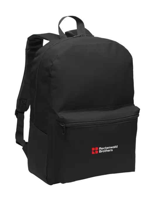 Casual Black Lightweight Laptop Backpack w/Rectenwald Brothers