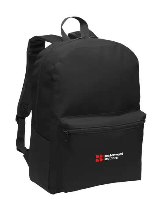 Casual Black Lightweight Laptop Backpack w/Rectenwald Brothers