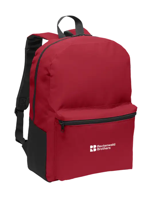Casual Red Lightweight Laptop Backpack w/Rectenwald Brothers