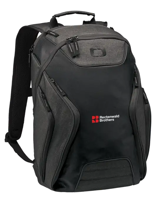 OGIO Black/Heather Grey Hatch Laptop Backpack
 w/Rectenwald Brothers