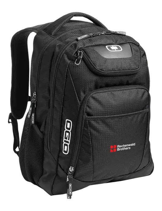 OGIO Black/Silver Excelsior Laptop Backpack w/Rectenwald Brothers