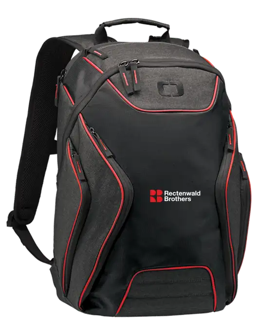 OGIO Red/Heather Grey Hatch Laptop Backpack
 w/Rectenwald Brothers