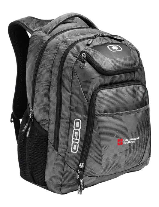 OGIO Race Day Silver Excelsior Laptop Backpack w/Rectenwald Brothers