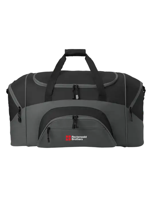 Standard Colorblock Black/Dark Grey Sport Duffel w/Rectenwald Brothers