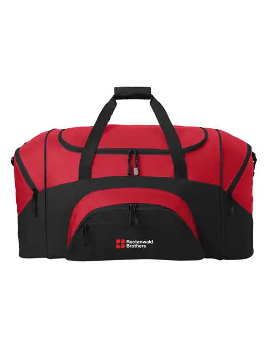 Standard Colorblock Red/Black Sport Duffel w/Rectenwald Brothers