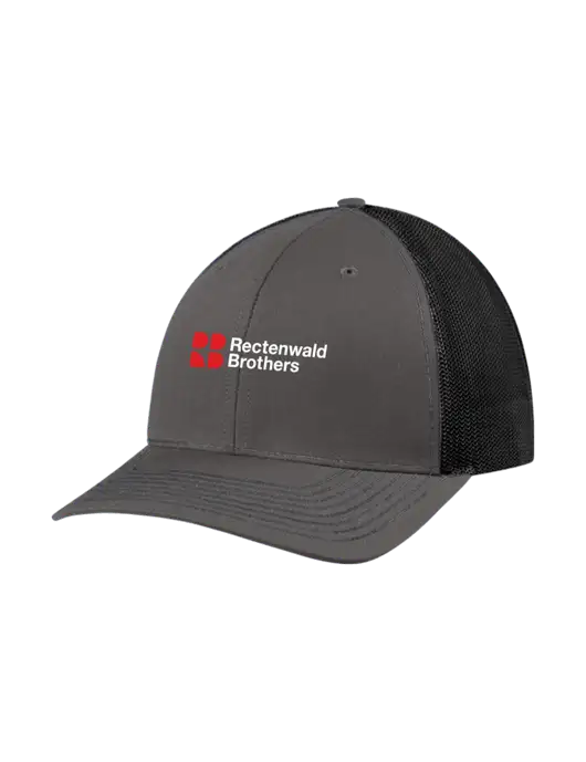 Richardson Adjustable Snapback Original 112 Trucker Cap Dark Grey w/Black Mesh w/Rectenwald Brothers
