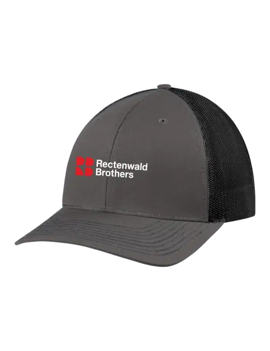 Richardson Adjustable Snapback Original 112 Trucker Cap Dark Grey w/Black Mesh w/Rectenwald Brothers
