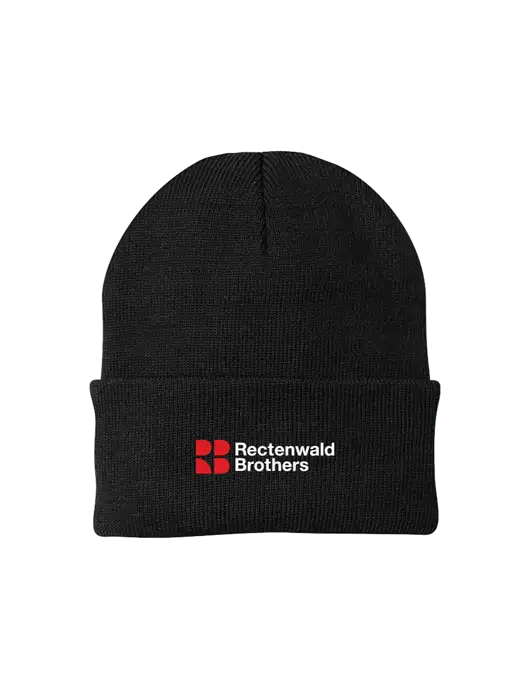 Black Knit Cap w/Rectenwald Brothers