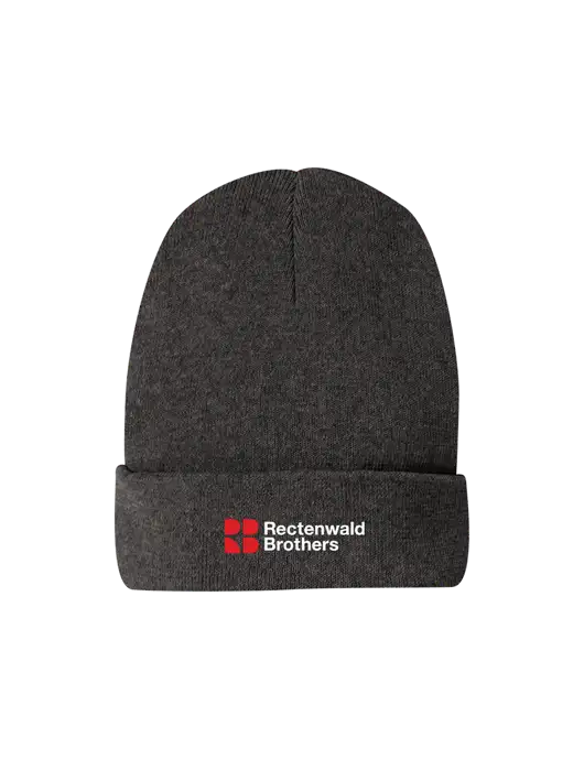 Recycled Charcoal Heather Beanie w/Rectenwald Brothers